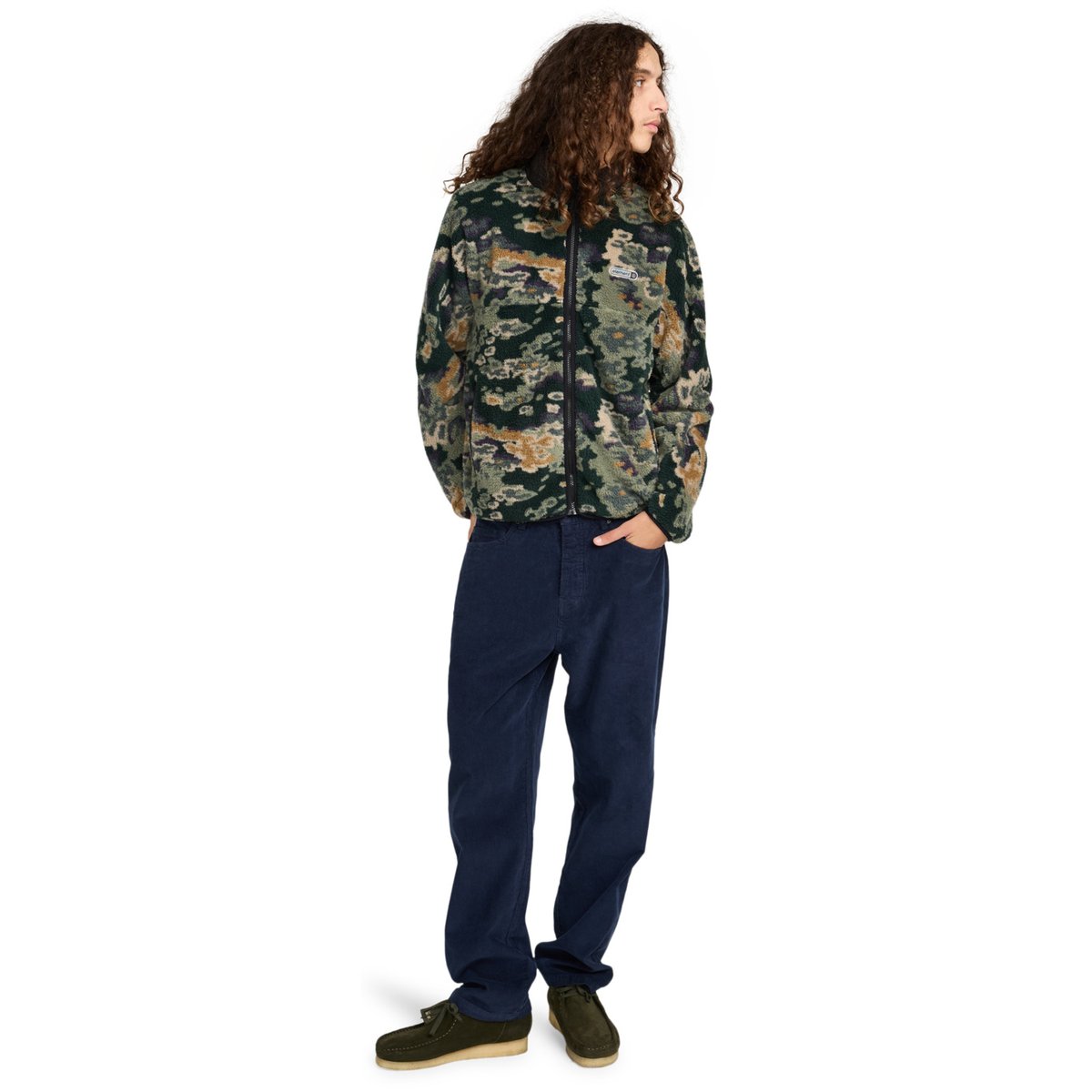 Veste en polaire CLASSIC SHERPA vert tree fungi, ELEMENT