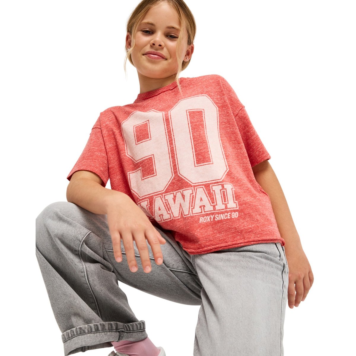 T-shirt manches courtes classique THE BEAUTIFUL SPRING. rouge hibiscus, ROXY