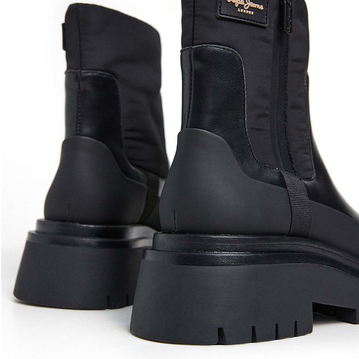 Bottes Chelsea En Simili Cuir noir, PEPE JEANS