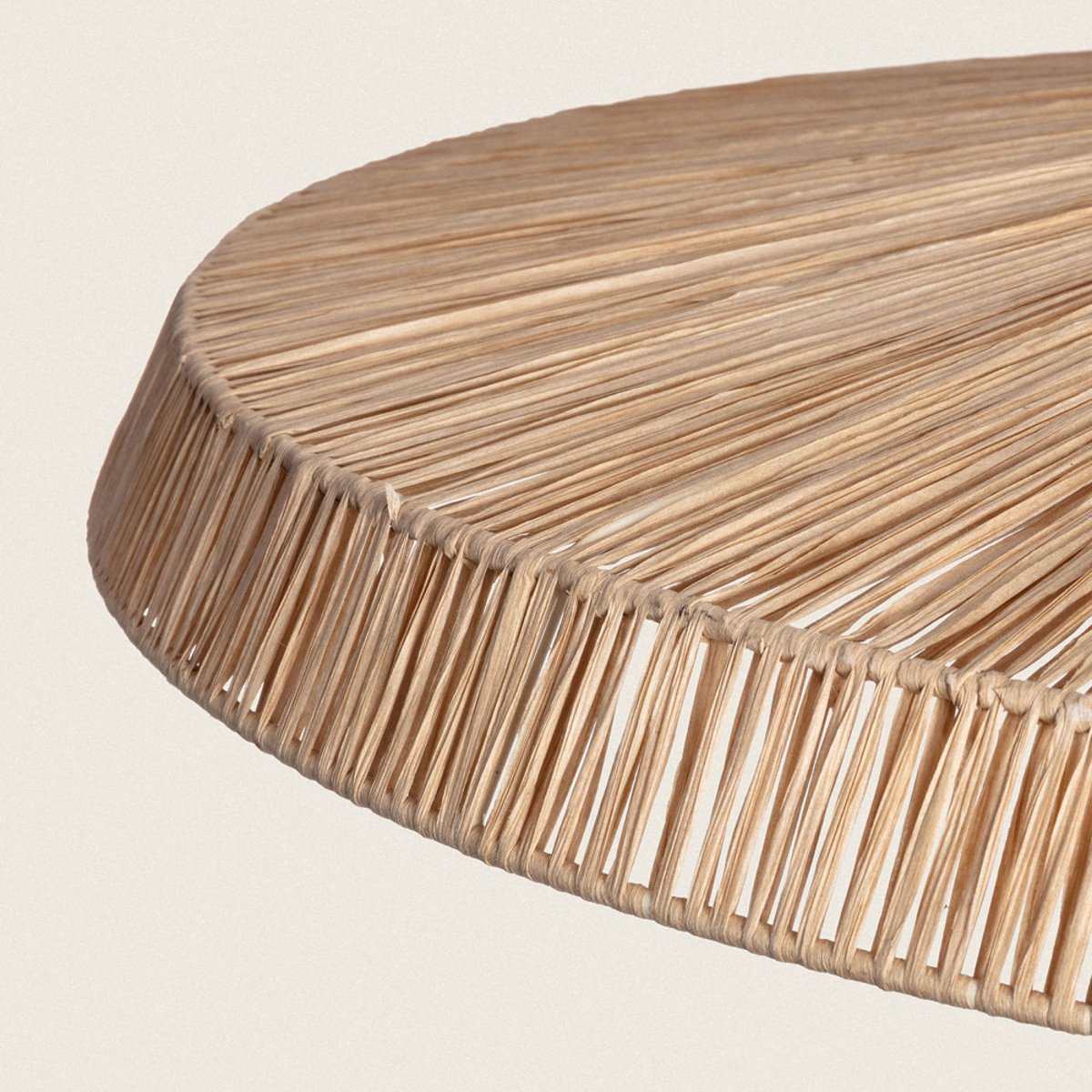 Suspension ronde en raphia 75cm- ORBE bois clair, DRAWER
