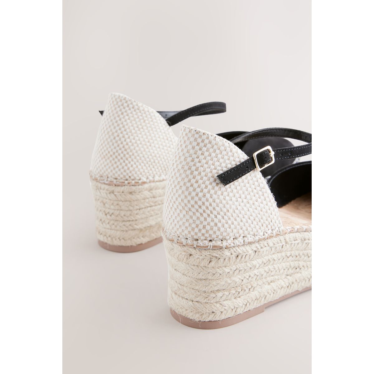 Espadrilles compensées fermées noir, NEXT