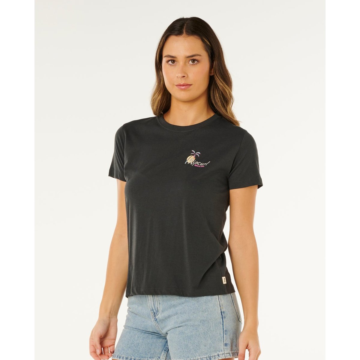 T-shirt TIDE Line noir délavé, RIP CURL