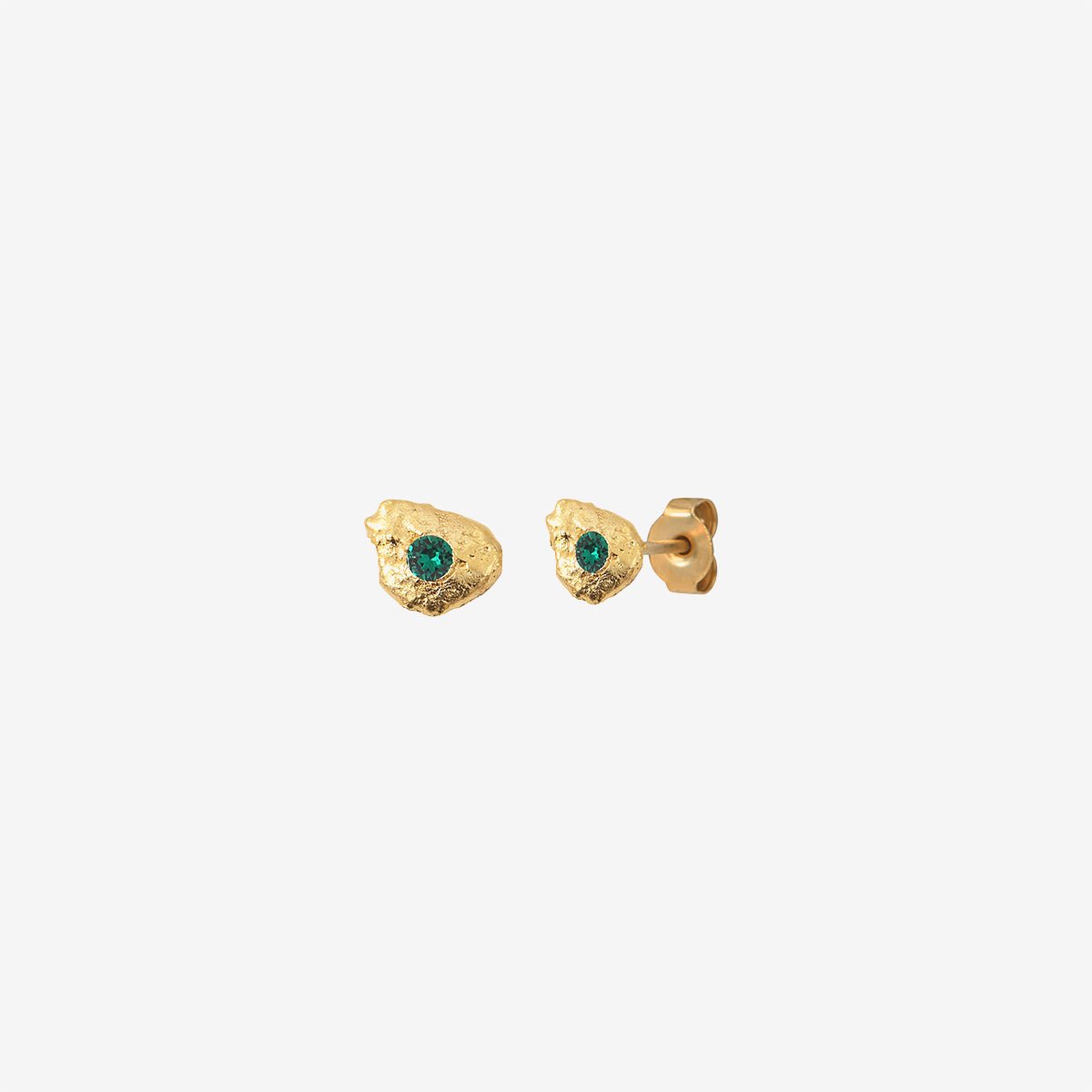 Boucles d'oreilles dorées - eleven noir, CAROLINE NAJMAN