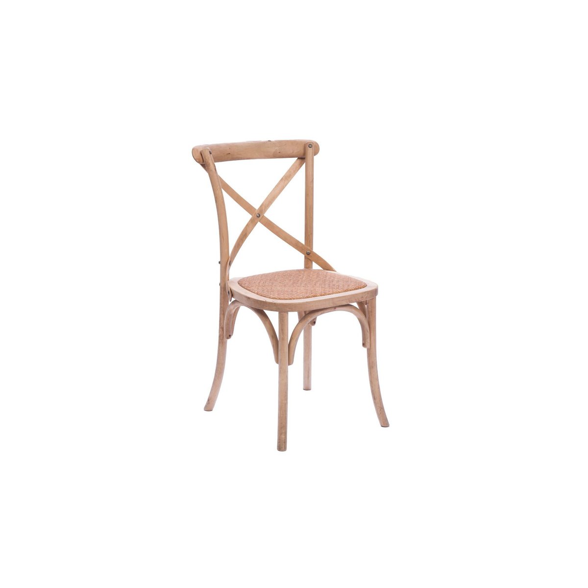 Chaises bistrot en bois massif naturel (lot de 2) - ESTAMINET bois clair, HELLIN, DEPUIS 1862