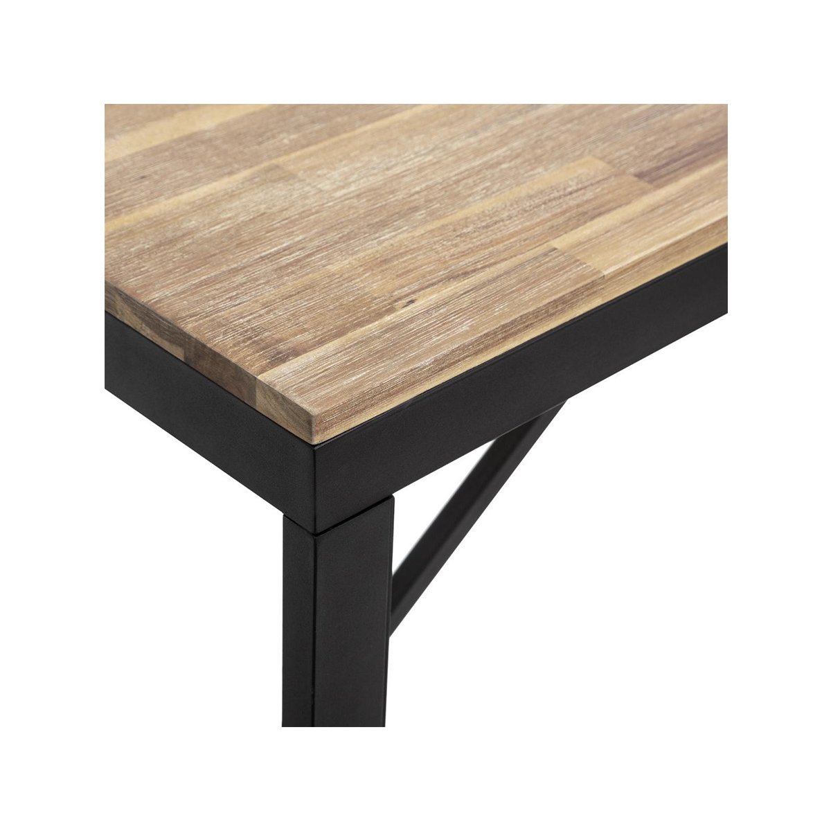 Banc de table à manger industriel EDENA noir, ATMOSPHERA