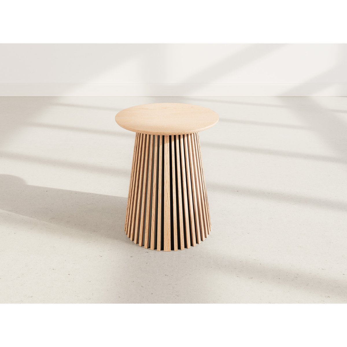 Bout de canapé rond plaqué chêne, FREYA bois, BEST MOBILIER