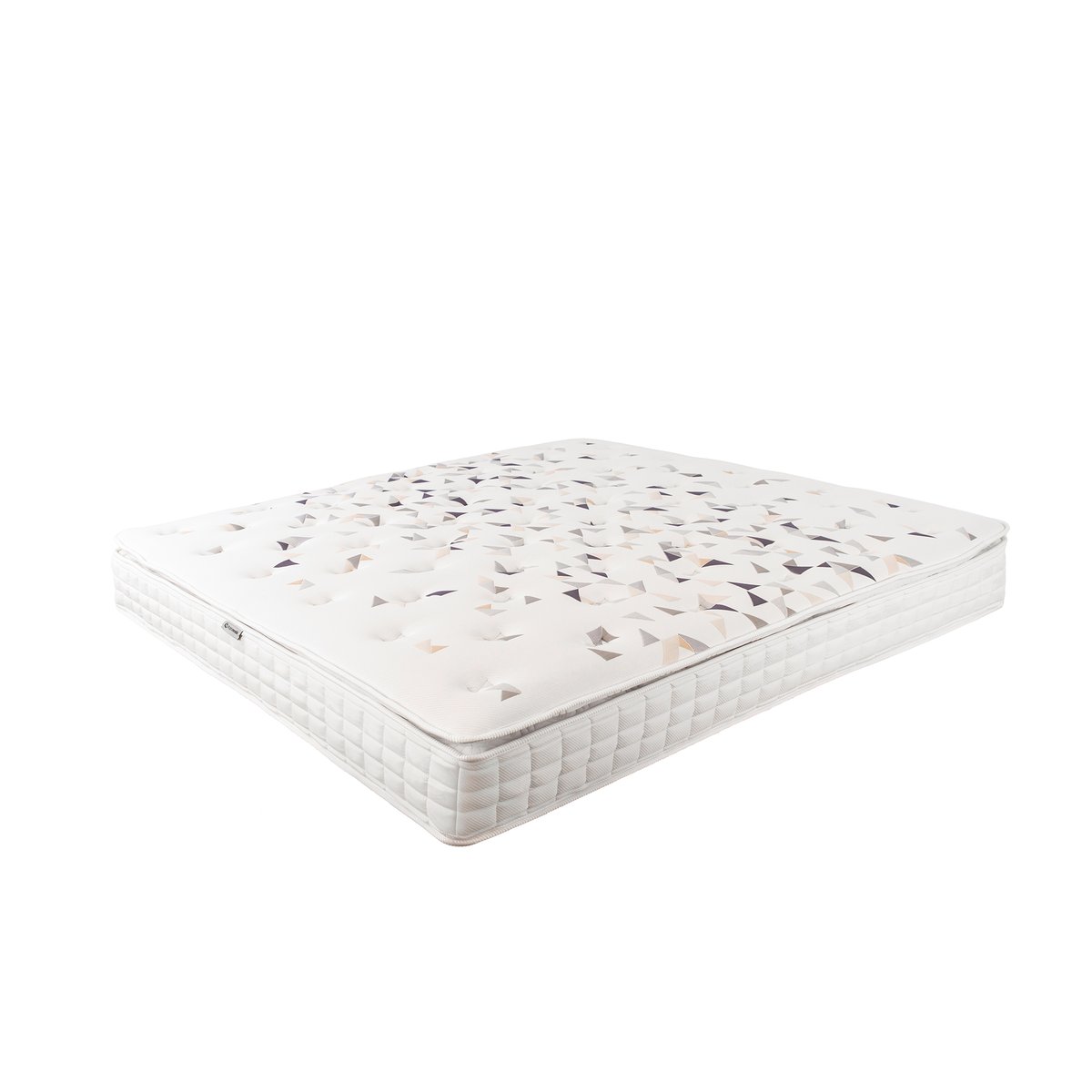 Matelas hybride en latex naturel avec ressorts ensachés indépendants 7 zones blanc, ANGEL CERDA
