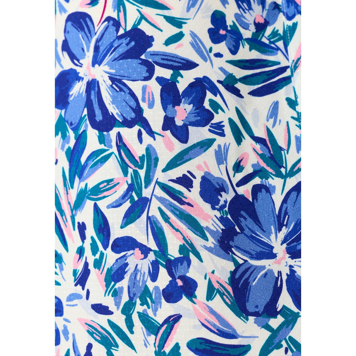 Blouse imprimée manches courtes Climatyl bleu fleuri, DAMART
