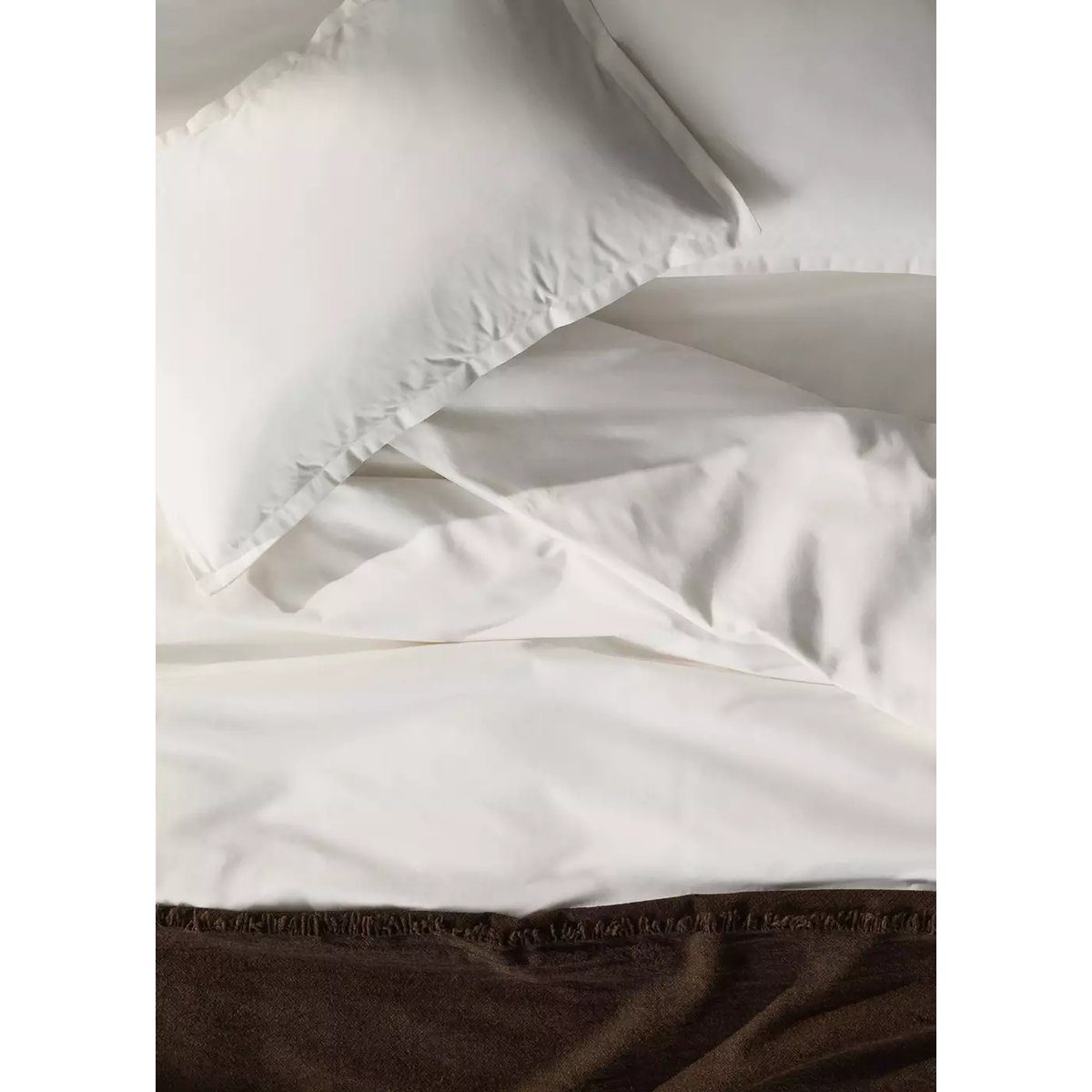 Housse de couette 100 % coton satin Lit 200 cm écru, MANGO HOME