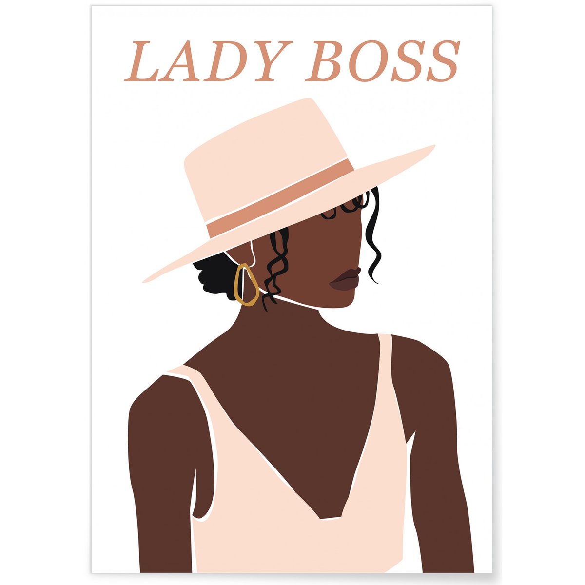 Affiche Lady Boss 6 blanc, L'AFFICHERIE