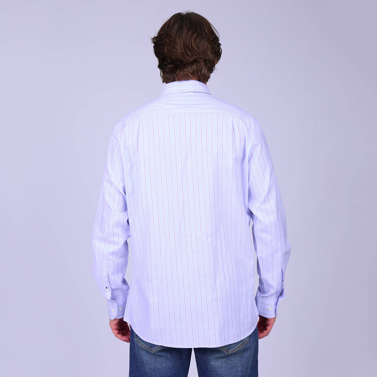 Chemise rayée bleu ciel, MISE AU GREEN