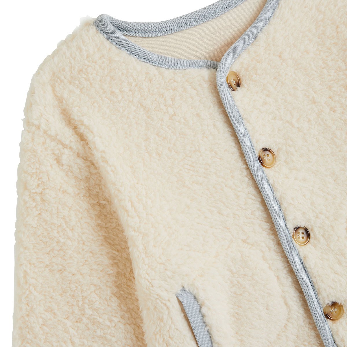 Veste bébé en sherpa Voix Lactée ecru, PETIT BEGUIN