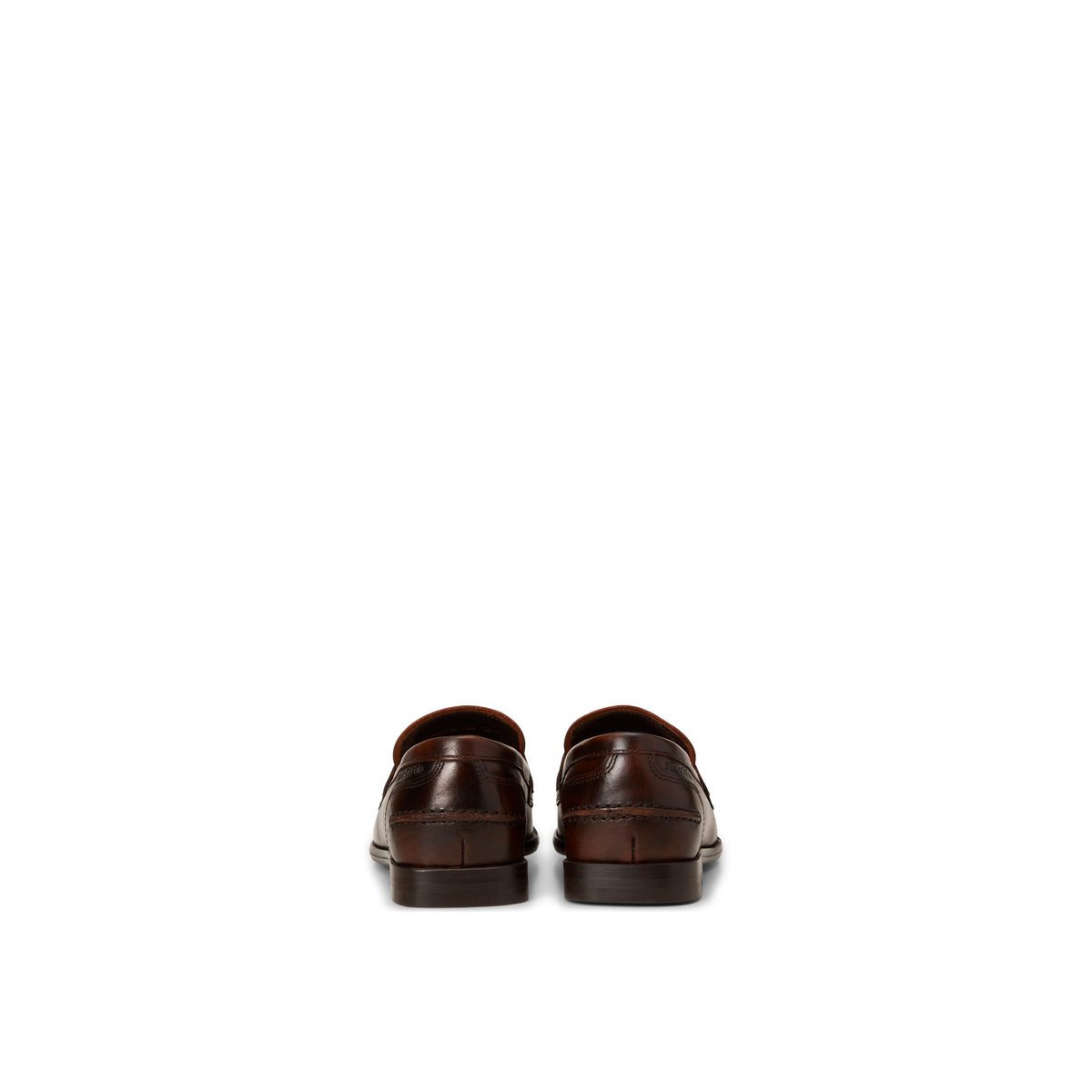 Mocassins Penny Loafer modèle Fiona en cuir de chèvre souple cognac, MARC O'POLO