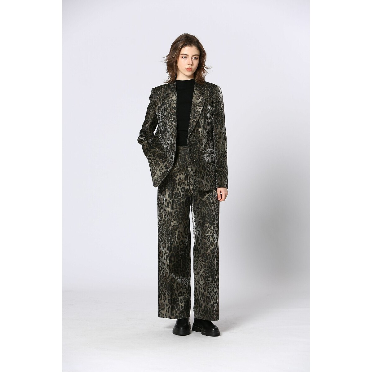 Leopard Print Blazer leopard print, SEE U SOON