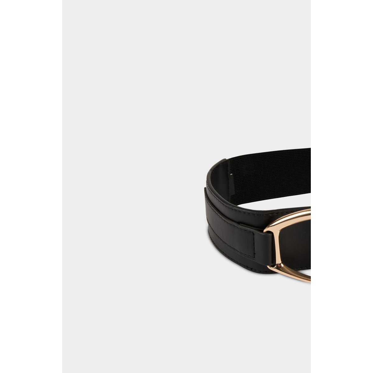 Ceinture large élastiquée noir, MORGAN
