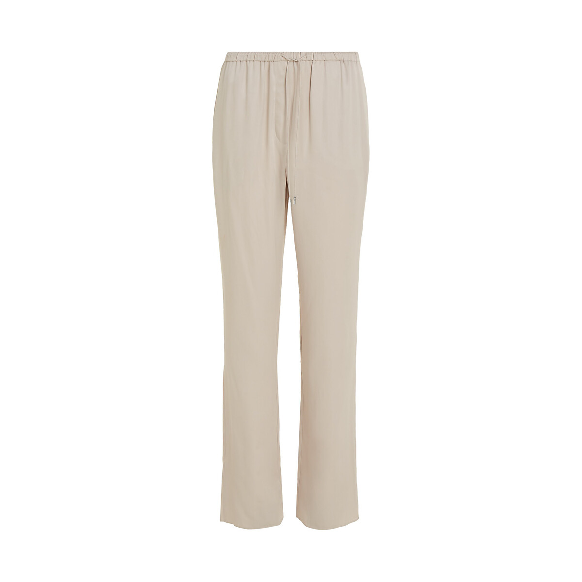 Satin Wide Leg Trousers grey, CALVIN KLEIN