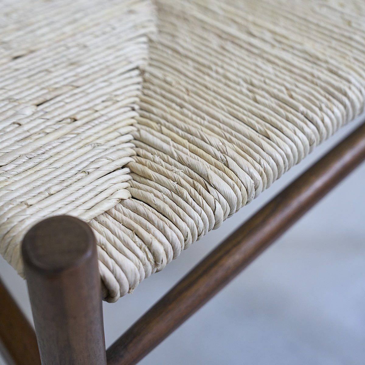 Chaise en bois massif et assise tissée  CAMILLE marron, BERAH GETAH