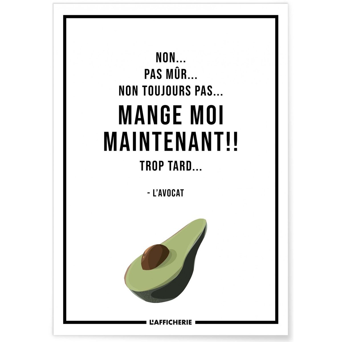 Affiche Avocat blanc, L'AFFICHERIE