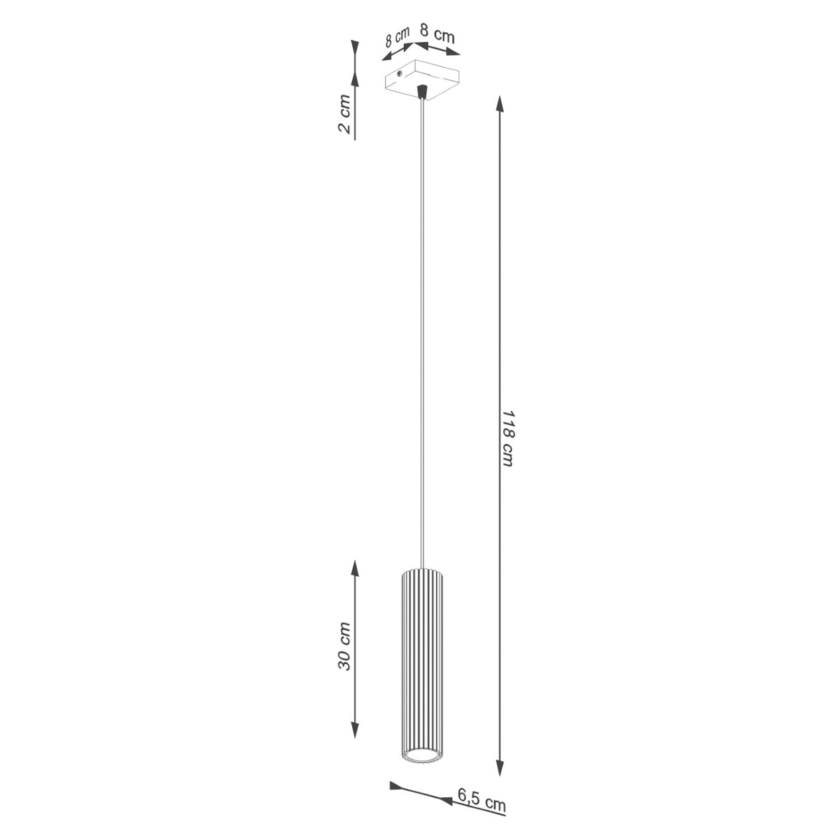 Suspension Aluminium Blanc GU10 1 Karbon blanc, EDEN