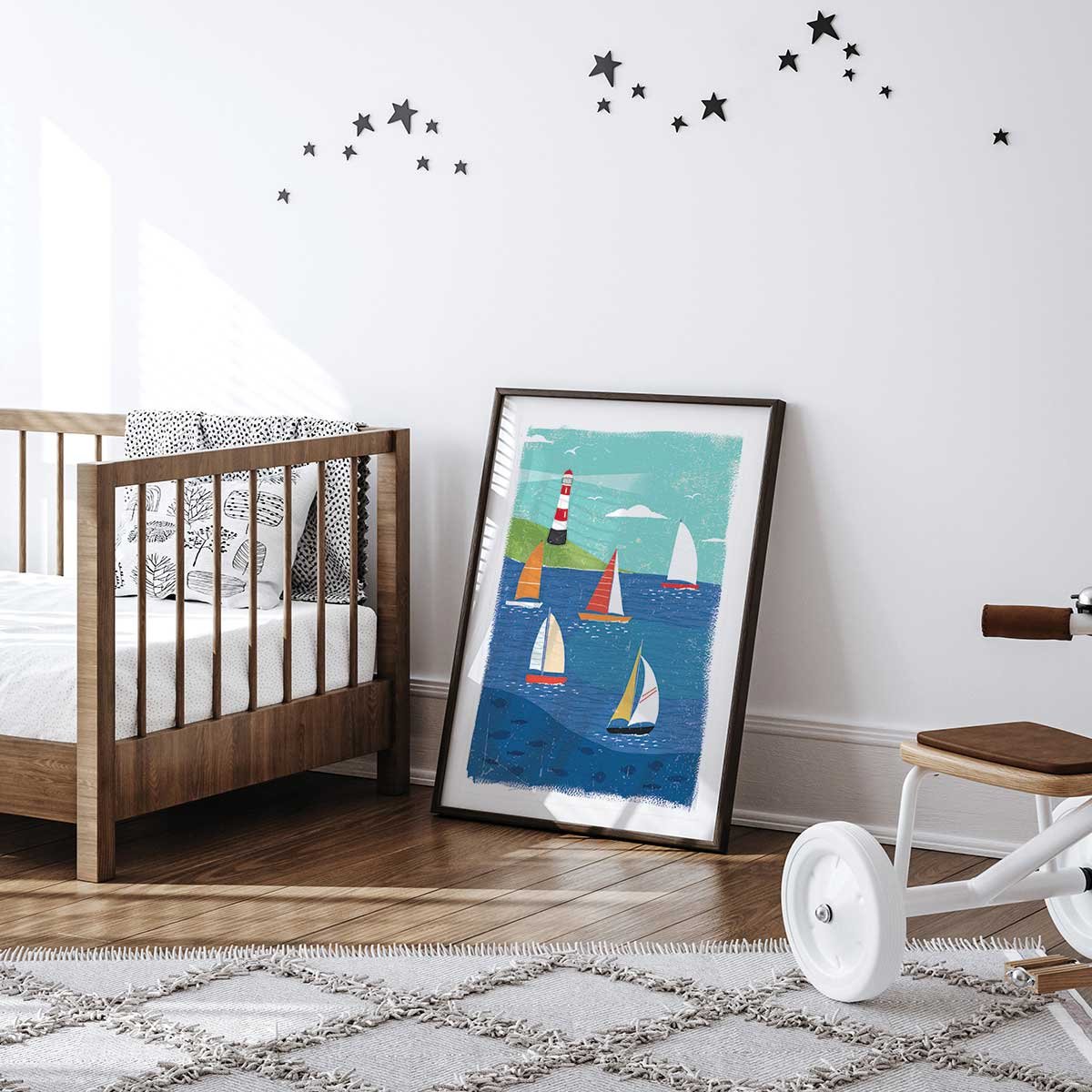 Affiche enfant baie en bretagne affiche seule, HEXOA