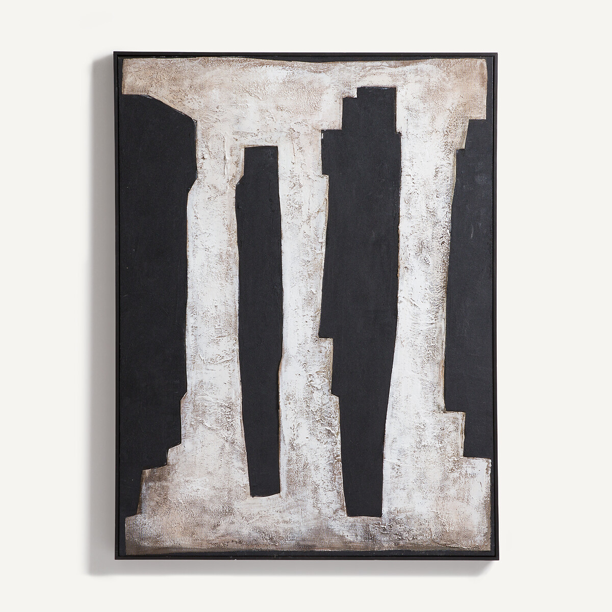 Apia Hand-Painted Wall Art with Fabric Appliqué chalk/black, AM.PM
