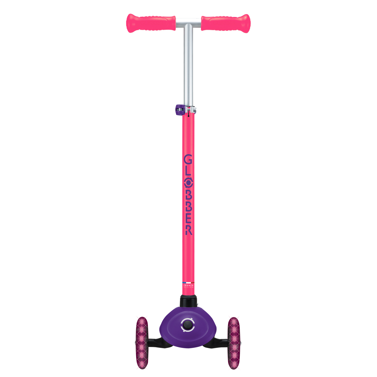 Trottinette 3 roues PRIMO PLUS LIGHTS NEON violet, GLOBBER