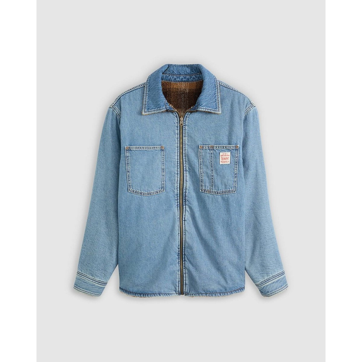 Veste réversible jean et sherpa bleu, LEVI'S
