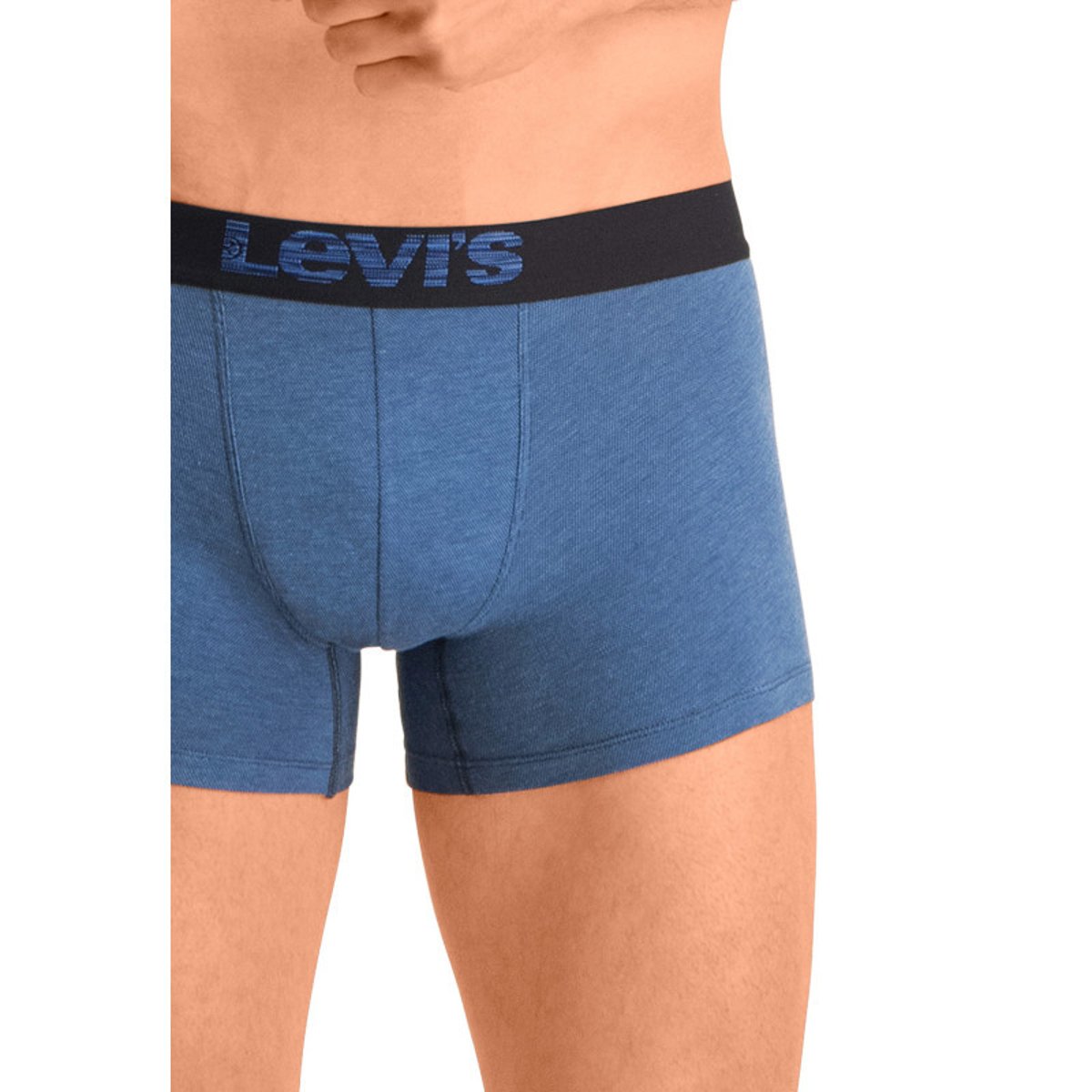Boxers coton stretch homme bleu marine et bleu, lot de 2 bleu, LEVI'S