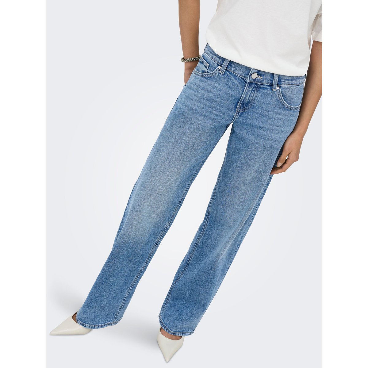 Jean À Jambe Large light blue denim, ONLY