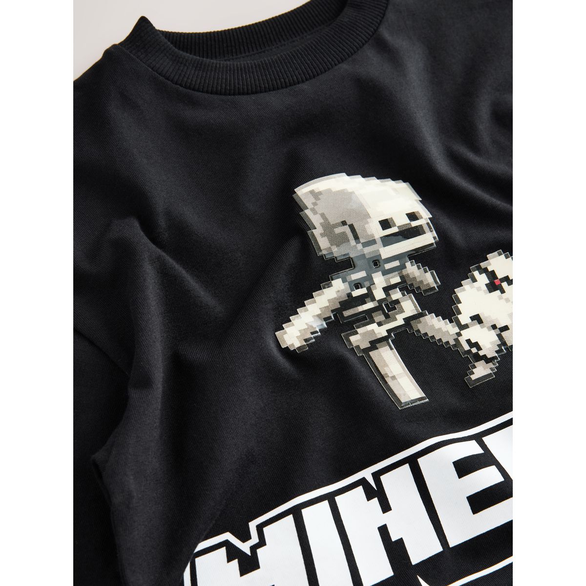 T-shirt minecraft impression au gel noir, NEXT