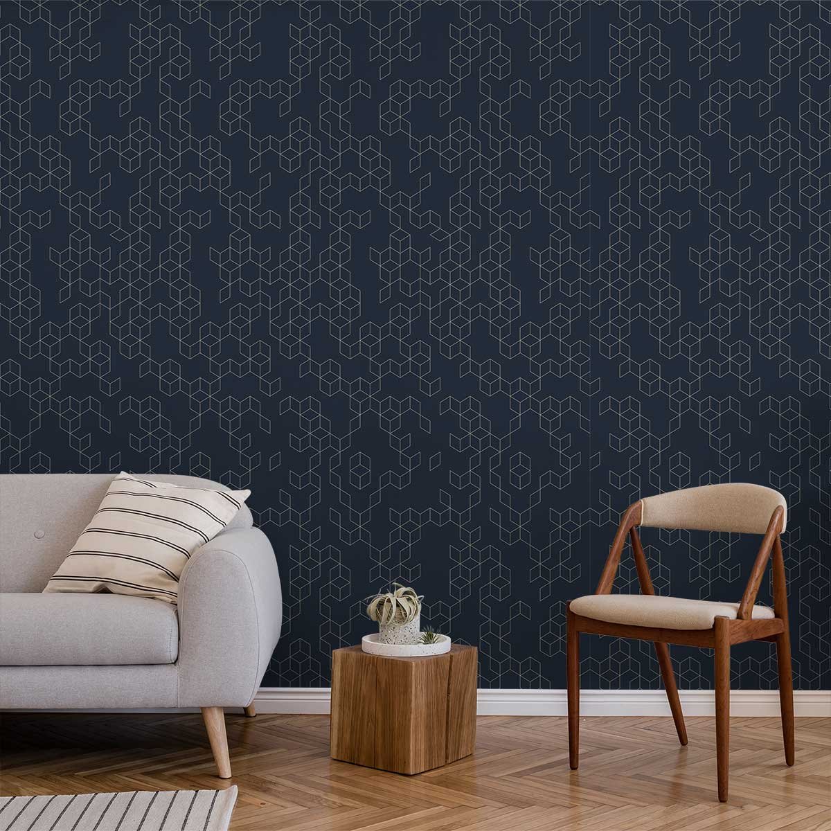 Papier peint Keziah nuit intissé, HEXOA