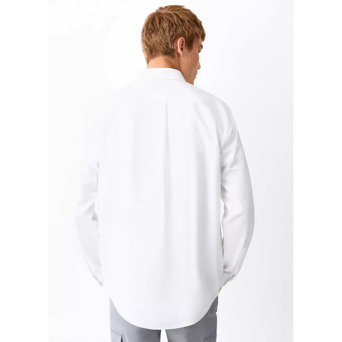 Chemise 100 % coton Oxford blanc cassé, MANGO TEEN
