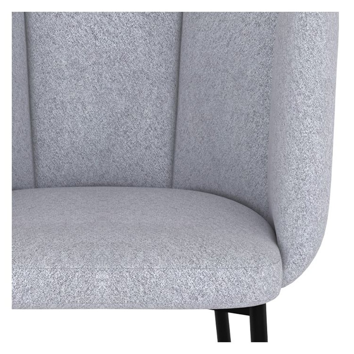 Lot de 2 chaises pour îlot central 67 cm en tissu - ROSY gris clair, MAISON PAVANE