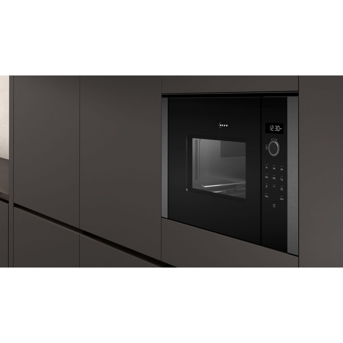 Micro ondes grill encastrable HLAGD53G0, N50, Graphite-Grey couleur unique, NEFF