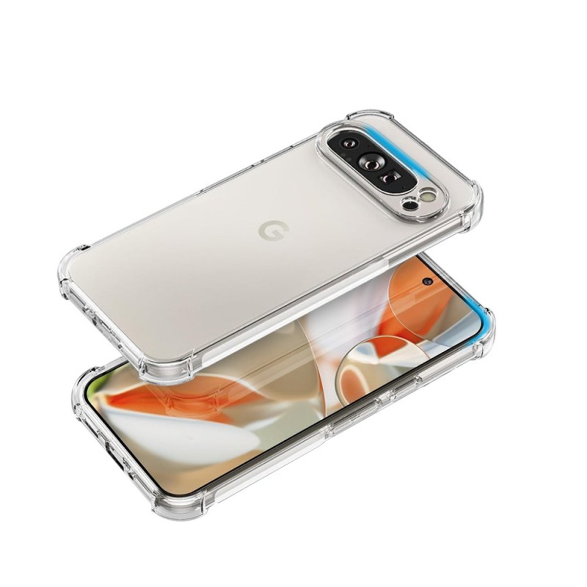 Coque anti-choc souple angles renforcés Pixel 9 Pro transparent, EVETANE
