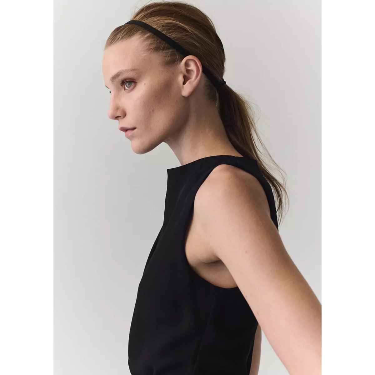 Combinaison droite ceinture noir, MANGO