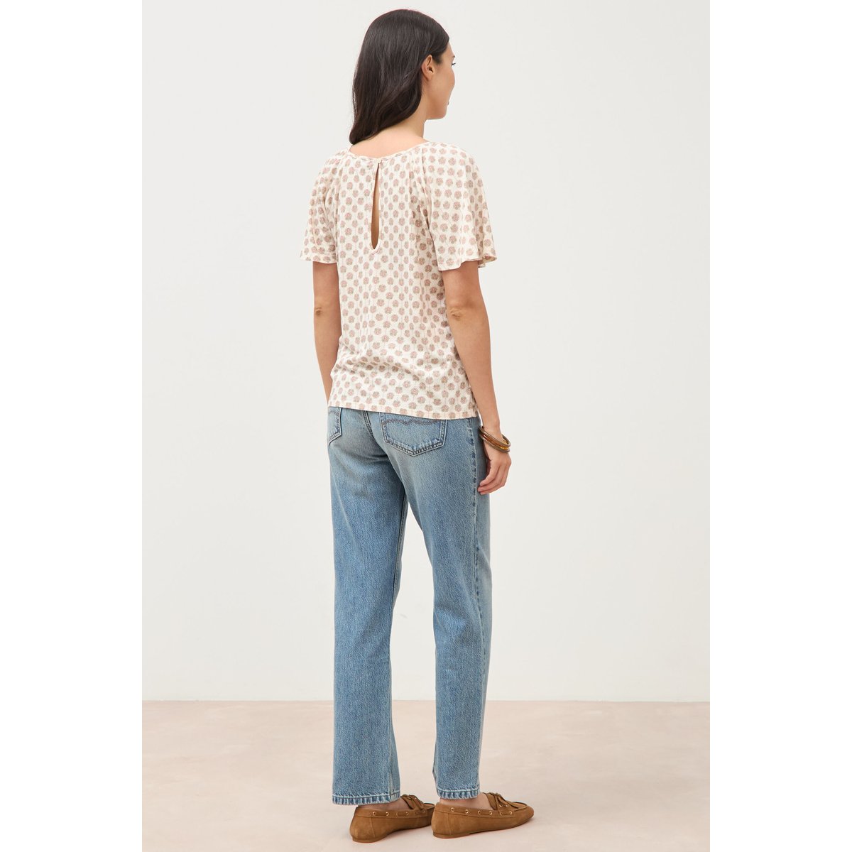 T-shirt manches courtes jaune pastel, BONOBO