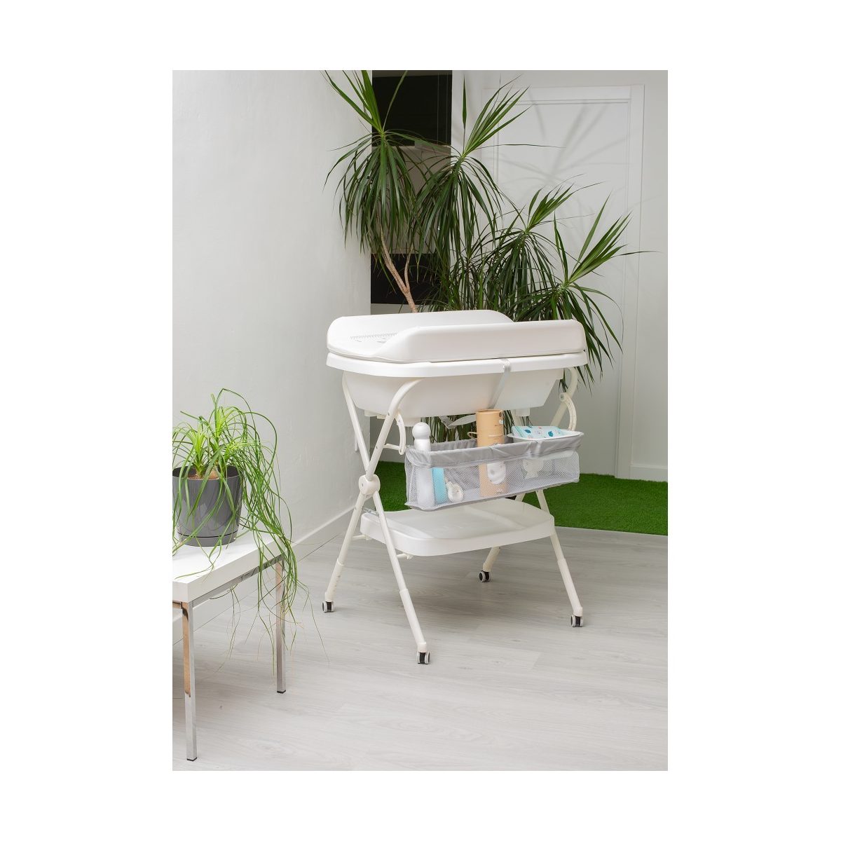 Baignoire bébé multifonction - plan à langer et transat, motif étoiles multicolore, INTERBABY