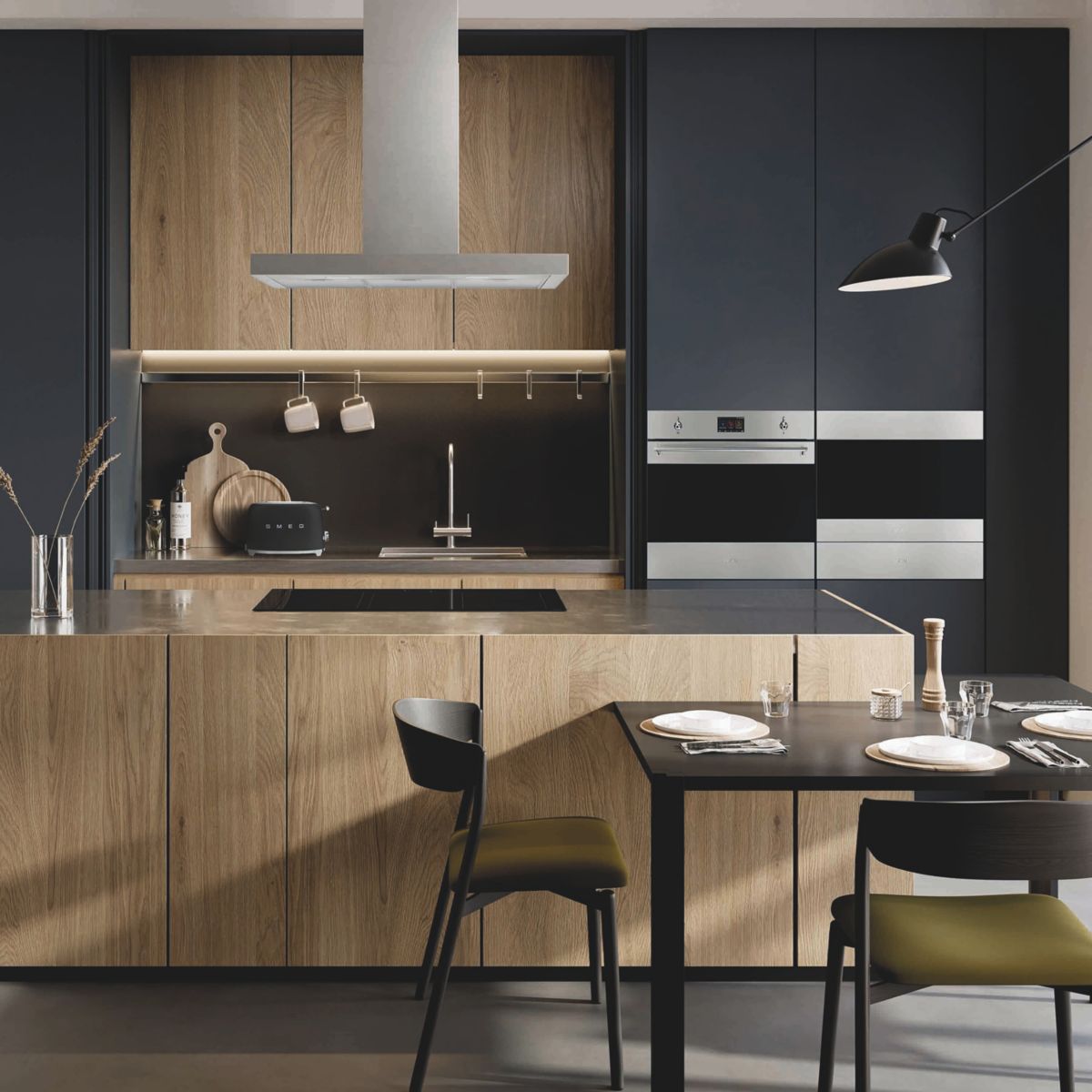 Hotte décorative murale KBCT900XE inox, SMEG