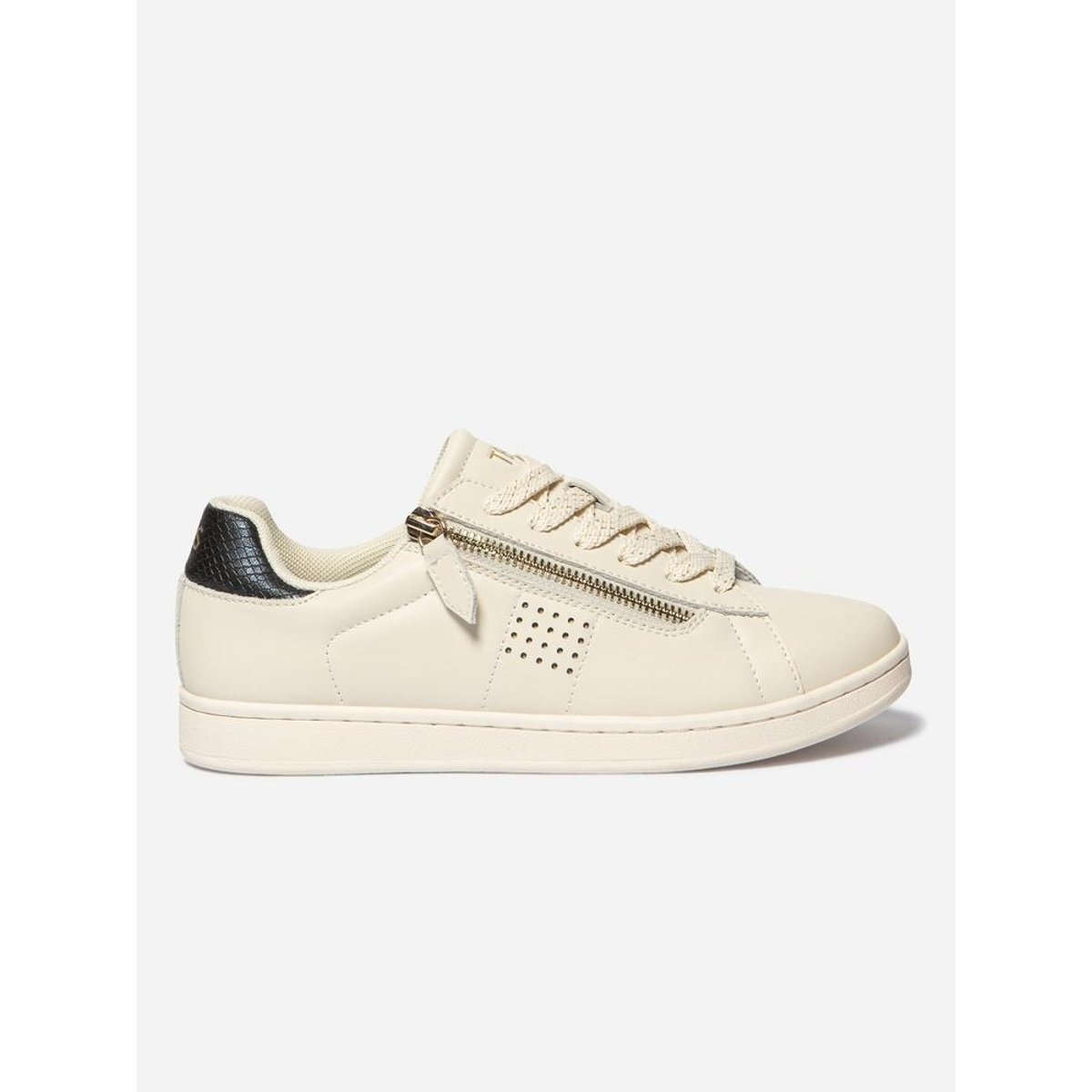 Baskets zippées LORAZIP creme / marine, TBS