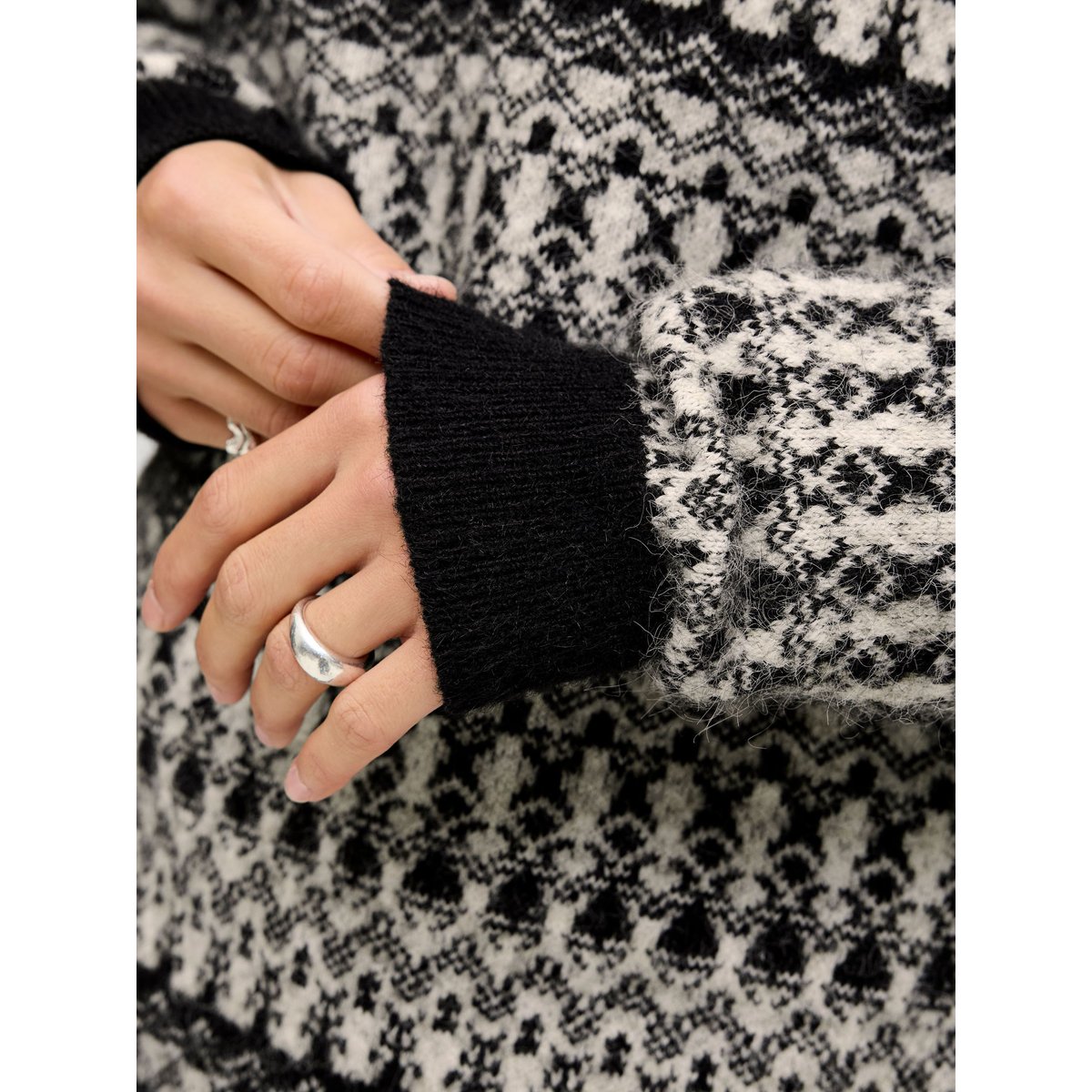 Pull En Maille noire - black, JACK & JONES