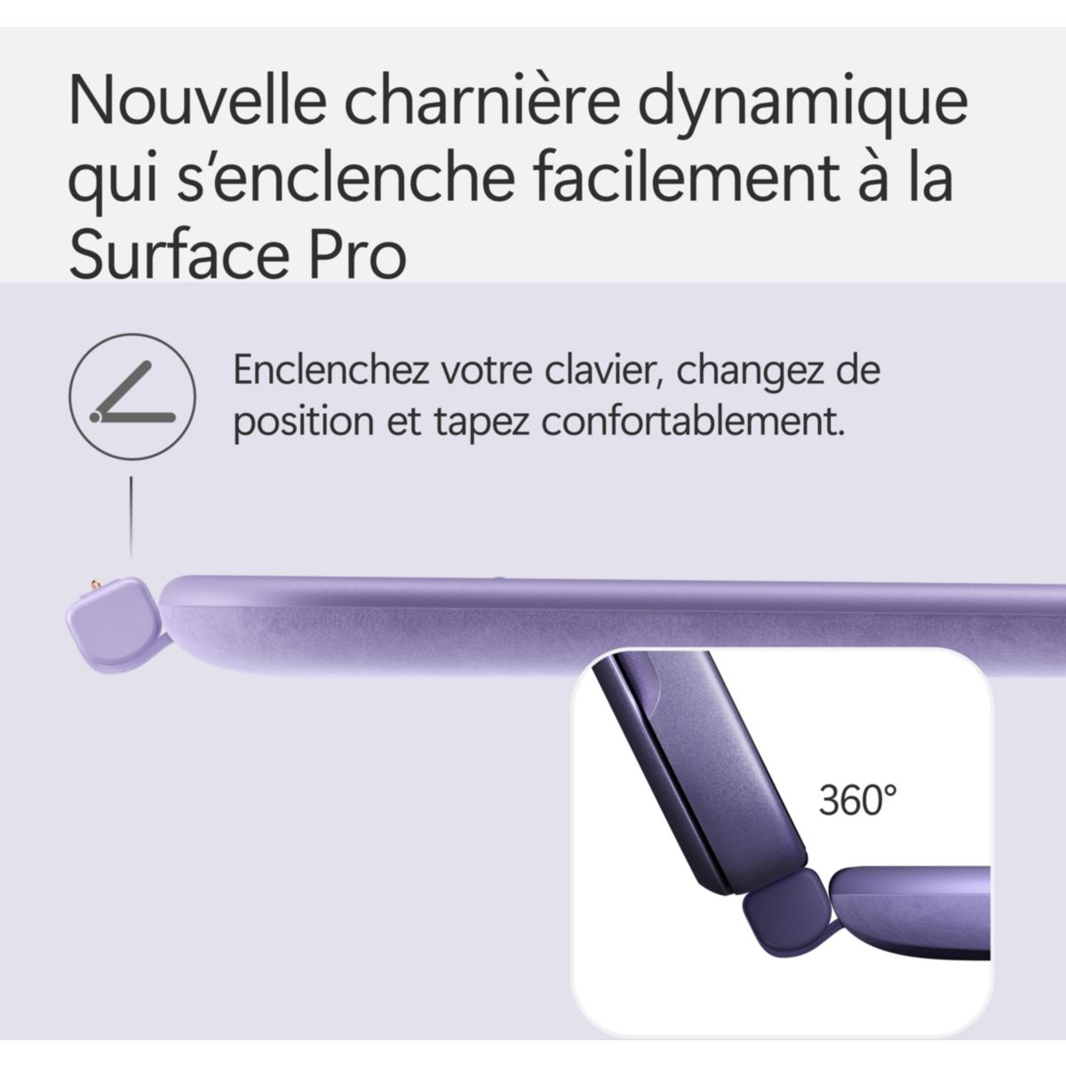 Clavier Surface Pro 12'' Violet couleur unique, MICROSOFT