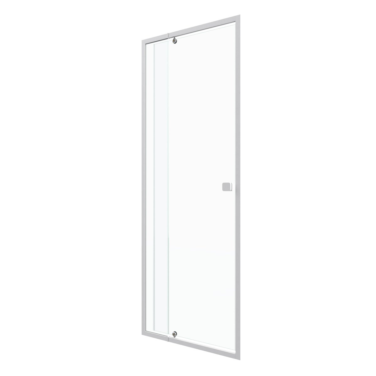 Porte de douche pivotante en verre trempé blanc, HOME MAISON