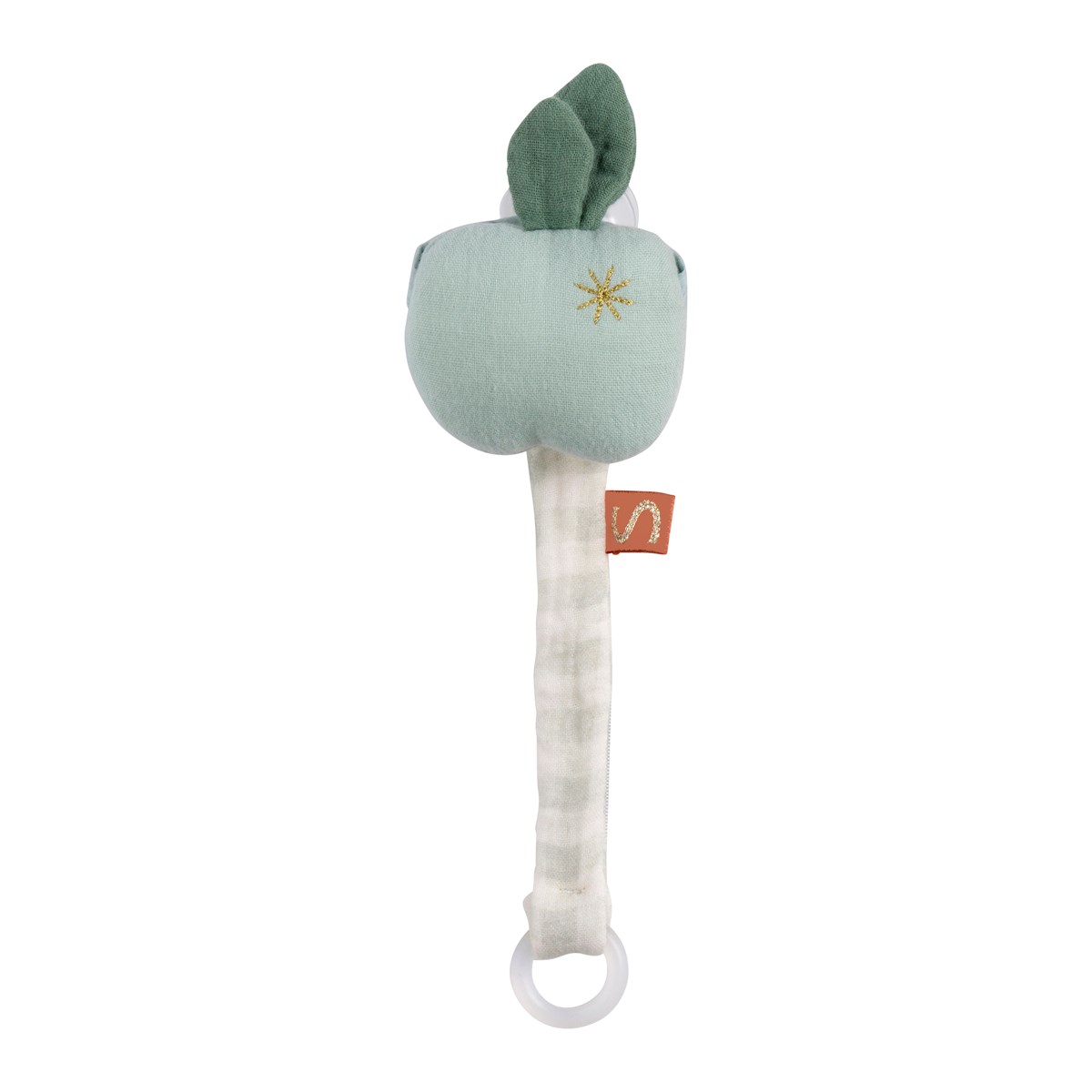 Attache-tétine bébé en coton vert, SAUTHON