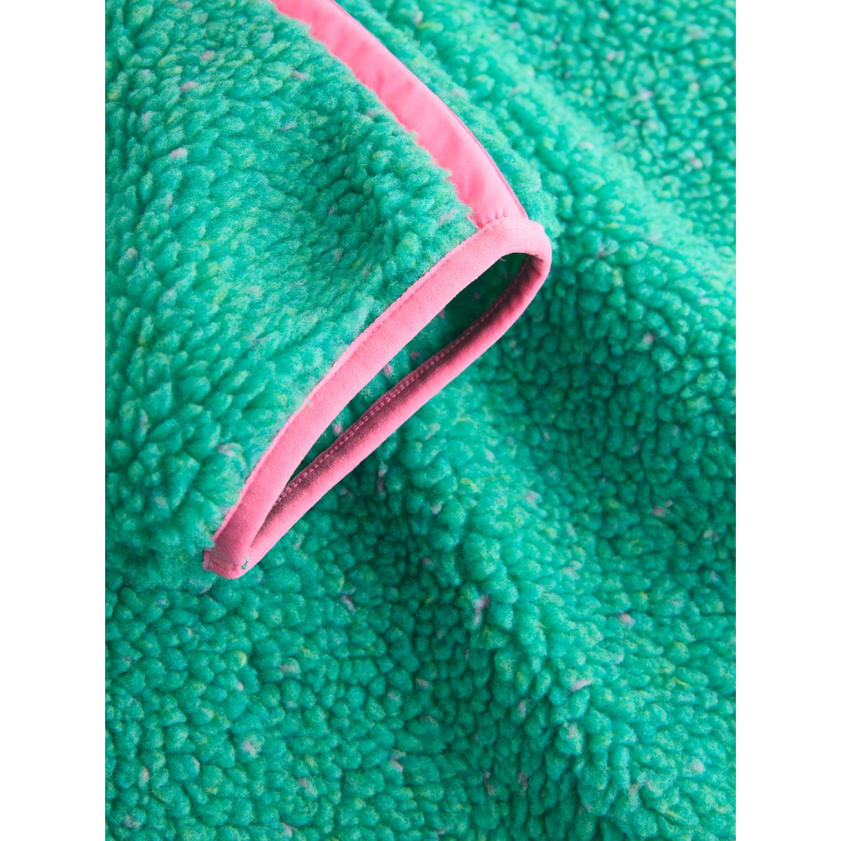 Veste en imitation mouton à col zippé vert/rose, NEXT