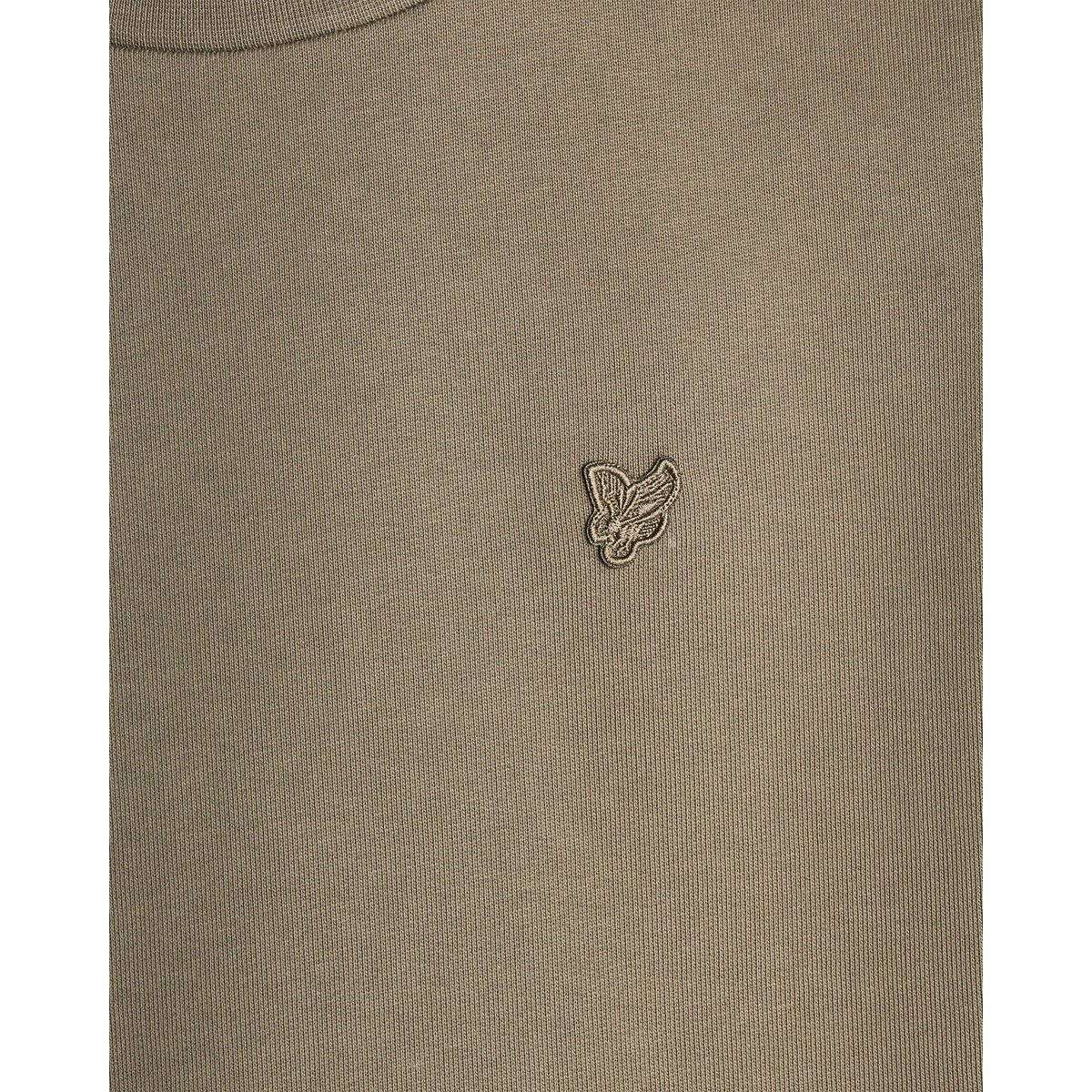 Sweat-shirt épais en coton vert kaki cendré, LYLE & SCOTT