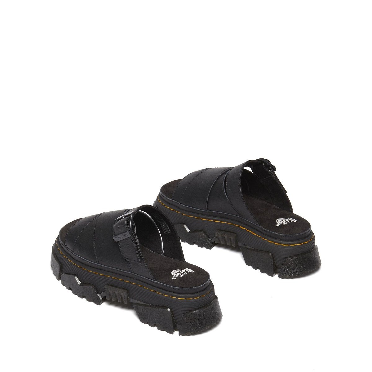 Mules plateformes Mattison en cuir Athena noir, DR. MARTENS