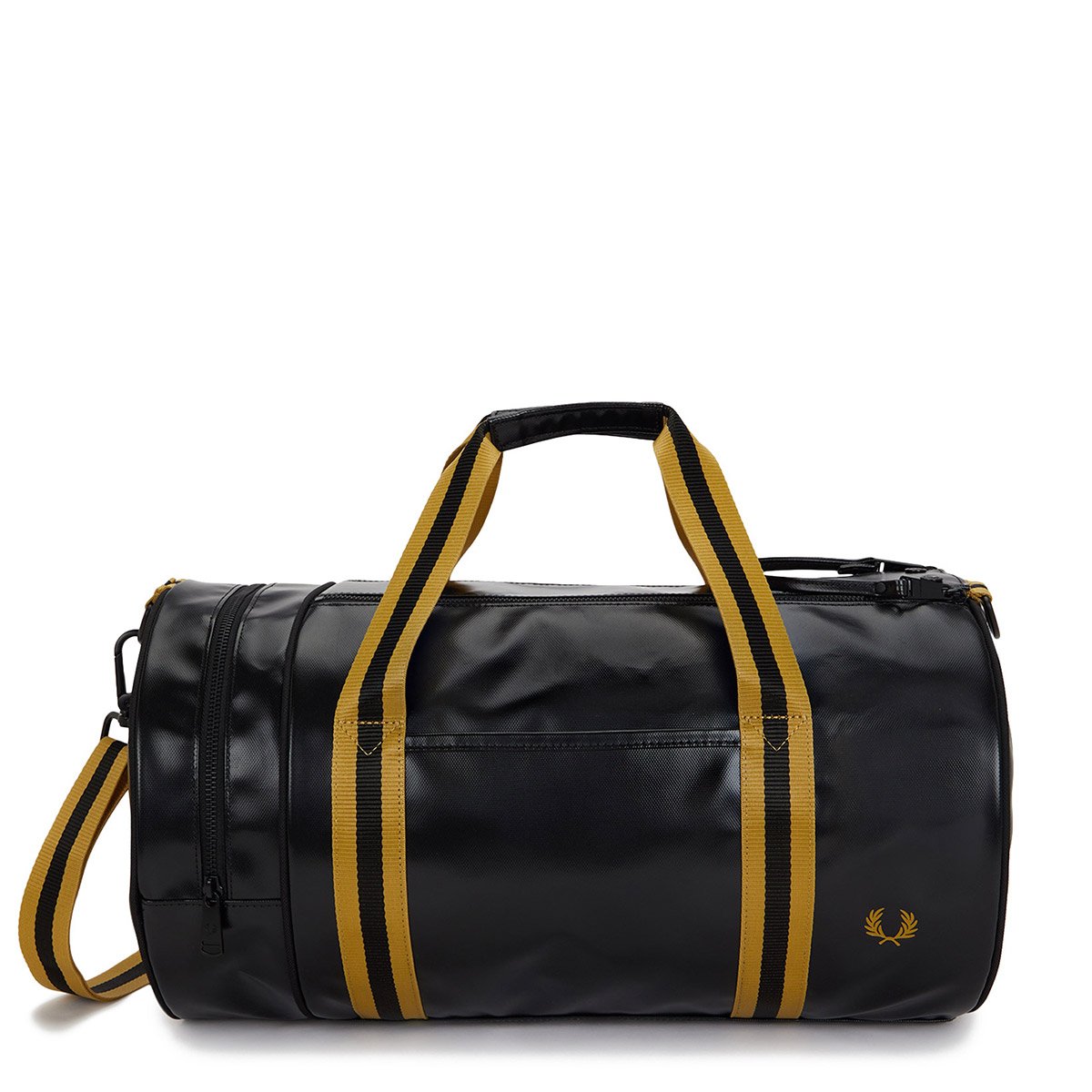 Sac de sport TIPPED CLASSIC BARREL BAG black gold, FRED PERRY