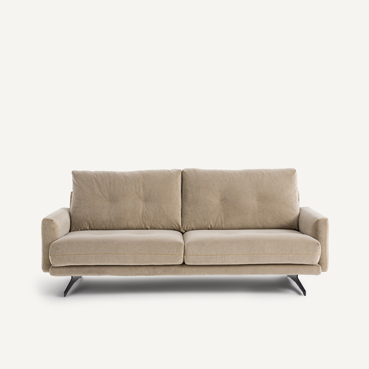 Zetel van stonewashed fluweel, DELICATO grijs shiitaké, AM.PM
