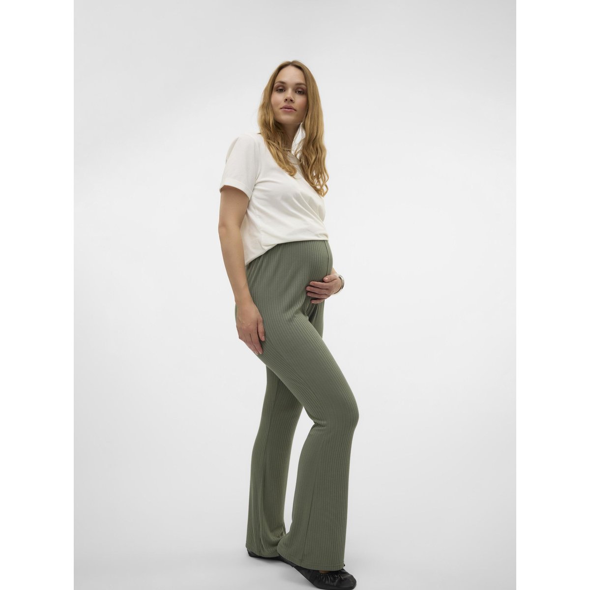Pantalon agave green, MAMA LICIOUS